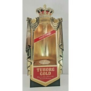 Vintage Tuborg Gold beer, Pub Decor, Bar sign, Beer Signs, Man Cave WS6A